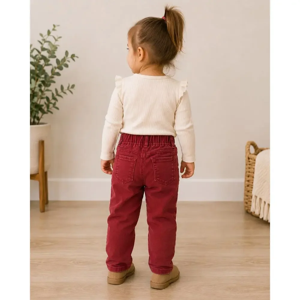Baby Gap Girl Red Stretch Jeans Size 12-18 Months